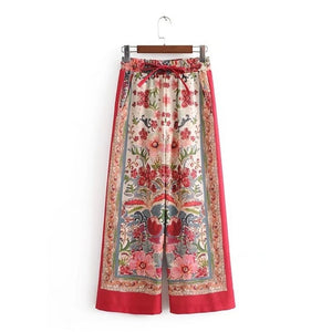 Vintage Print Female Suit Jacket